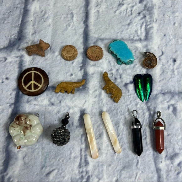 handmade Other - Focal points for jewelry design, findings, clay, beetle wings, hand designed